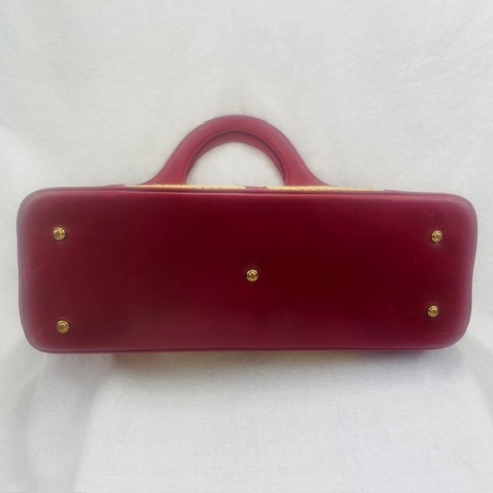 Rafe New York Tote Satchel Bag - Red Tan 16" X 11" - Picture 10 of 16